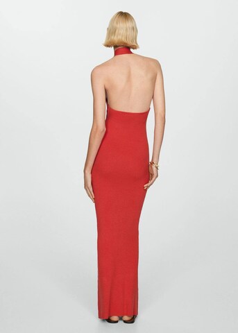 MANGO Knitted dress 'shiffer' in Red