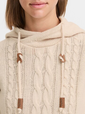 Oxmo Gebreid vest ' OXCable ' in Beige
