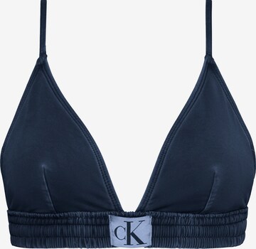 Calvin Klein Swimwear Triangle Bikini top in Blue: front