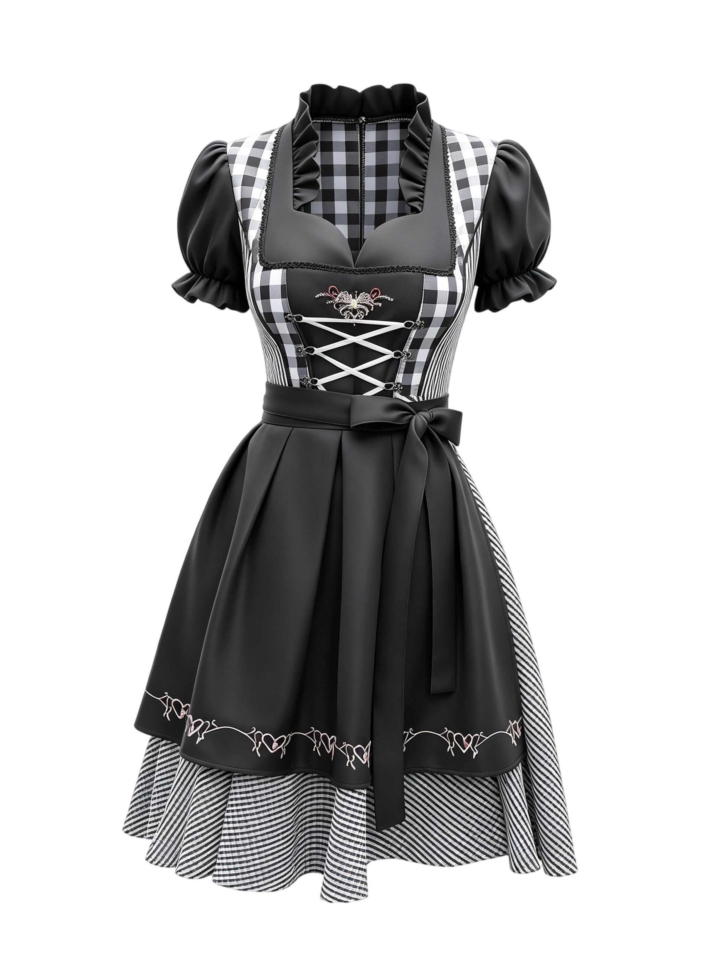 MODIURBAN Dirndl in Black: front