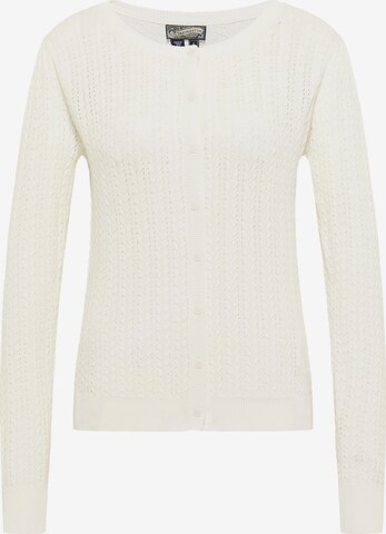 Cardigan DreiMaster Vintage en blanc : devant