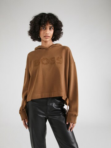 BOSS Sweatshirt 'Eblousa' i brun: framsida