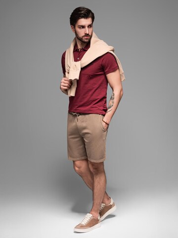 Regular Pantalon Ombre en marron