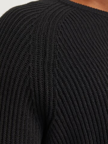 JACK & JONES Sweater 'JJPannel' in Black