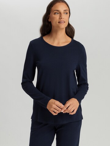 Hanro Shirt ' Sleep & Lounge ' in Blue: front