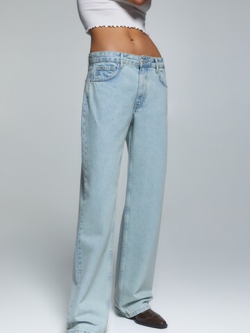 Wide Leg Jean Pull&Bear en bleu