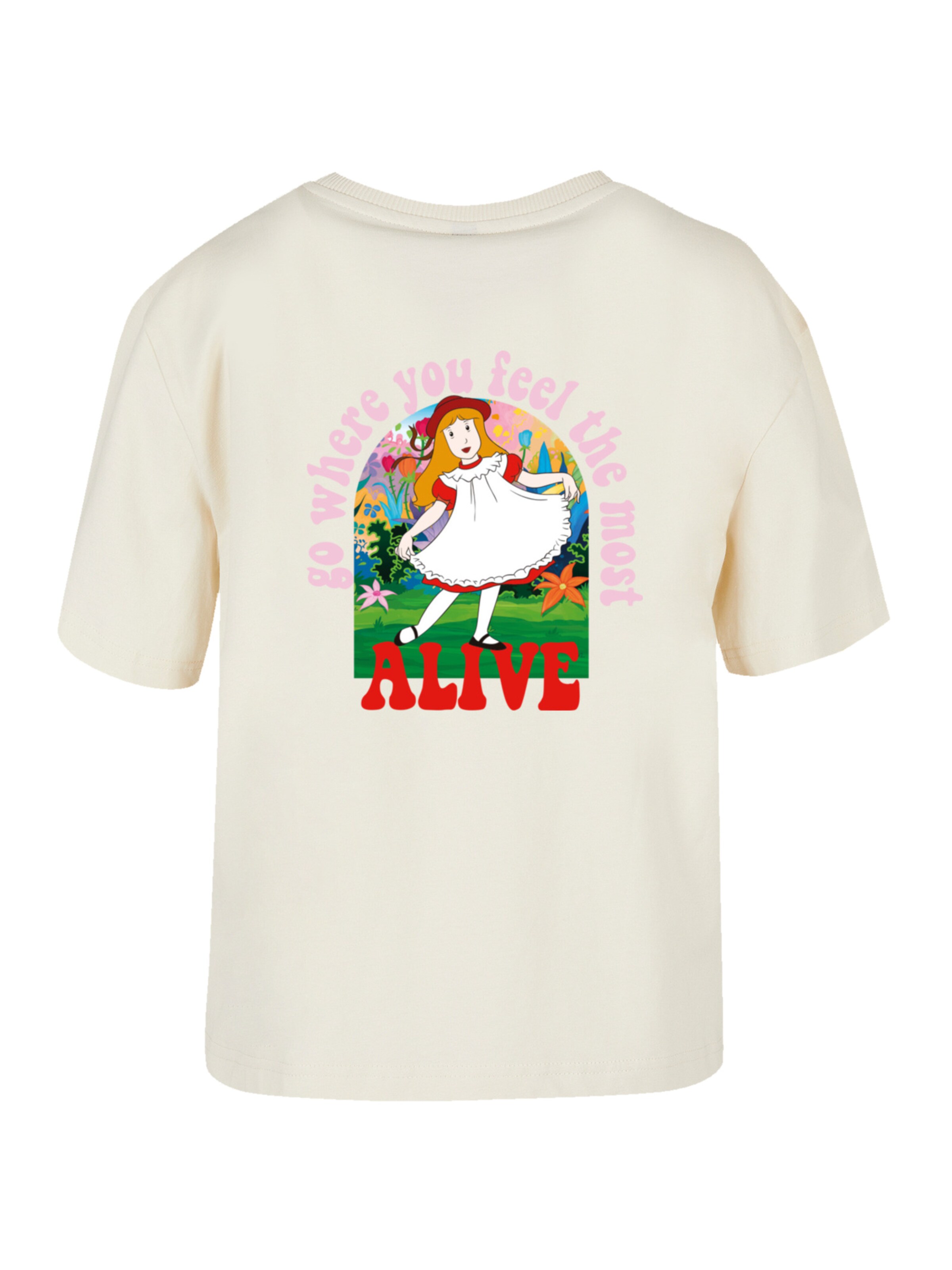 F4NT4STIC Shirt 'Alice im Wunderland Heroes of Childhood' in Beige