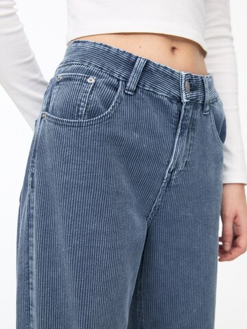 Wide leg Pantaloni di Pull&Bear in blu