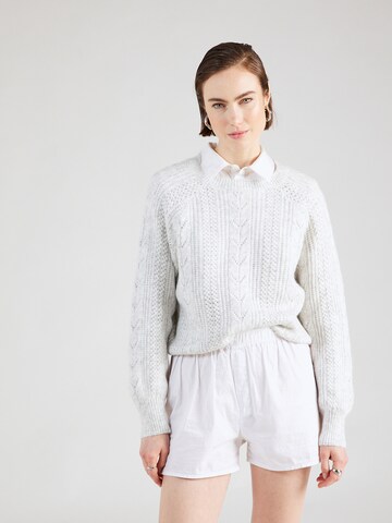 Pull-over QS en blanc : devant