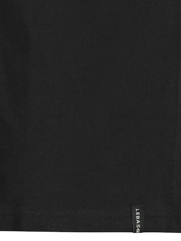 LEBASQ Shirt 'Davis V Neck Long Fit'‌‌‌‌ in Schwarz