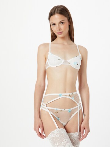 Nasty Gal Balconette Underwear Sets in White: front