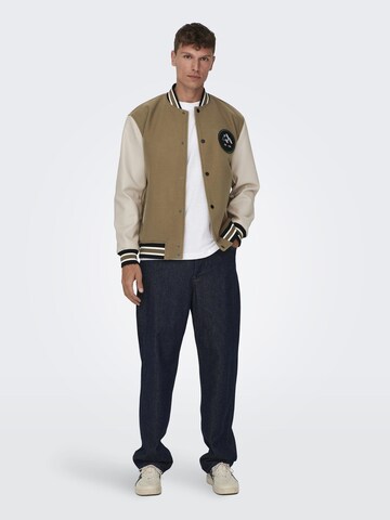 Only & Sons Between-Season Jacket in Beige