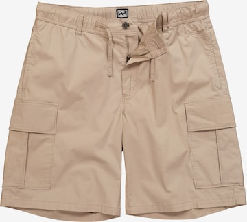 Baggy Pantalon cargo 'Bermuda' STHUGE en beige : devant