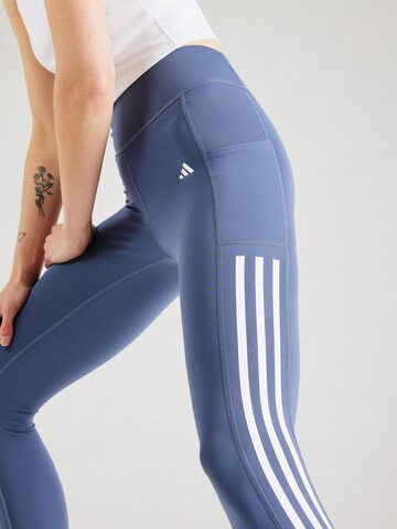 ADIDAS PERFORMANCE Skinny Workout Pants 'Optime 2.0' in Blue