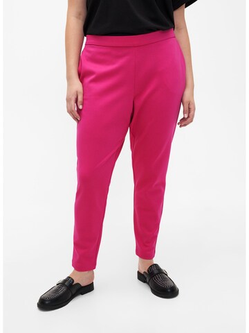 Zizzi - Slimfit Calças 'JMADDIE' em rosa: frente