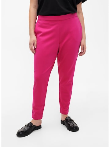 Zizzi Slim fit Pants 'JMADDIE' in Pink: front