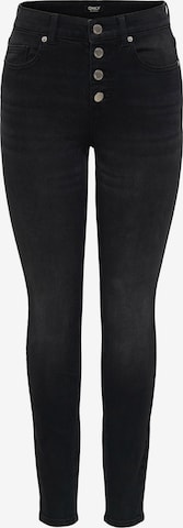 Skinny Jeans 'ONLHUSH' di ONLY in nero: frontale