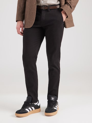 JACK & JONES Slimfit Παντελόνι τσίνο 'JPSTMARCO ADAM' σε μαύρο: μπροστά