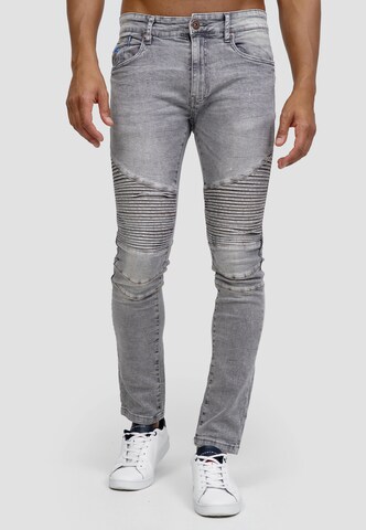 INDICODE JEANS Slimfit Jeans in Grijs: voorkant