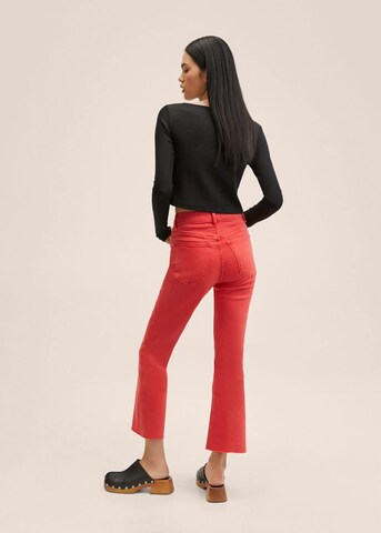 MANGO Flared Jeans 'Sienna' in Rot