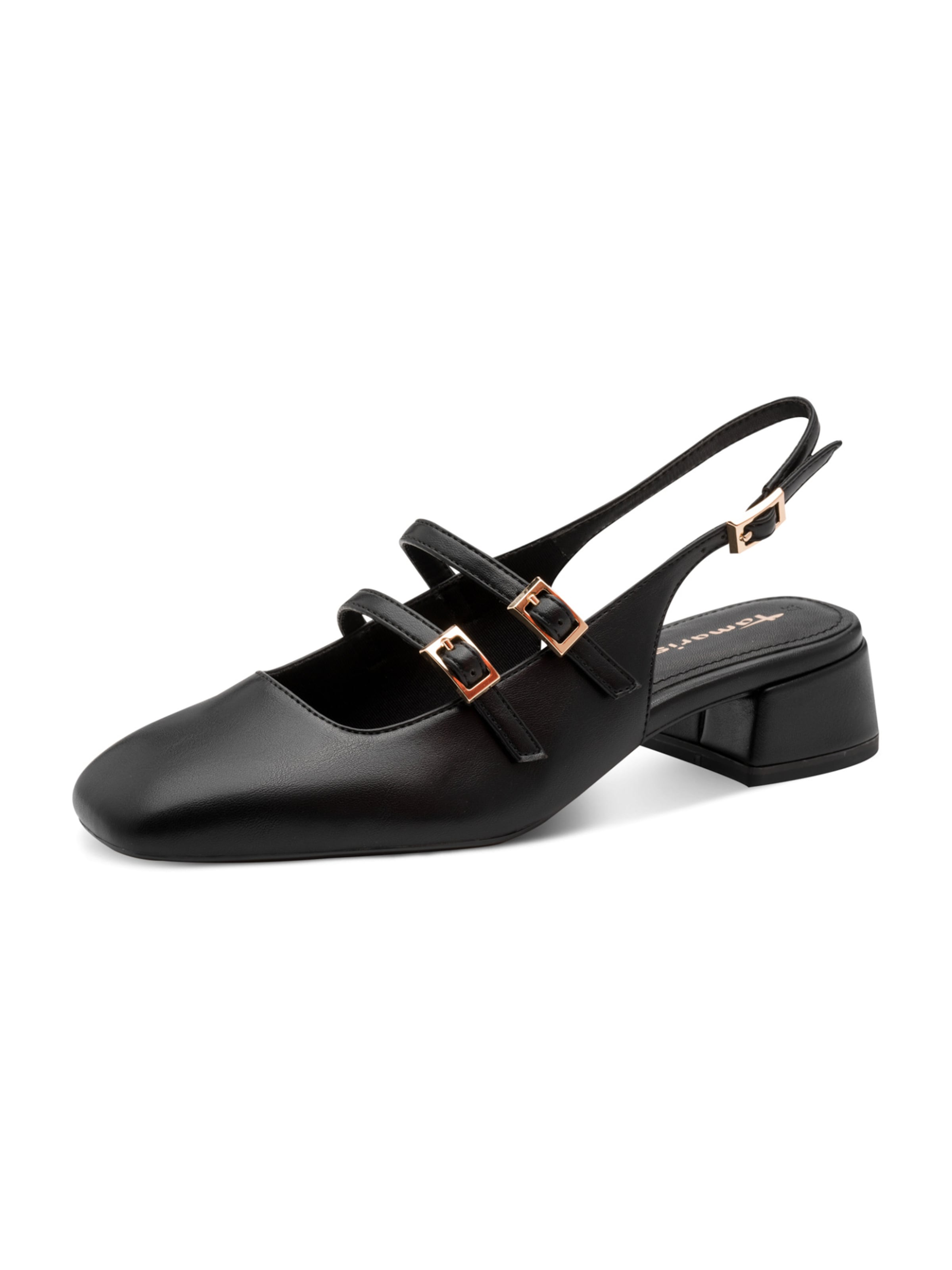 Escarpins à bride arrière Tamaris en noir : devant