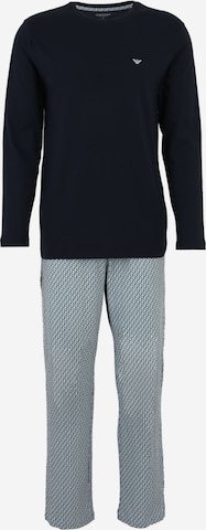Emporio Armani Pikk pidžaama, värv sinine: eest vaates