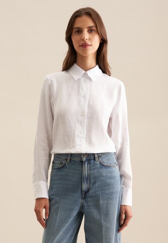 SEIDENSTICKER Blouse 'Schwarze Rose' in Wit: voorkant
