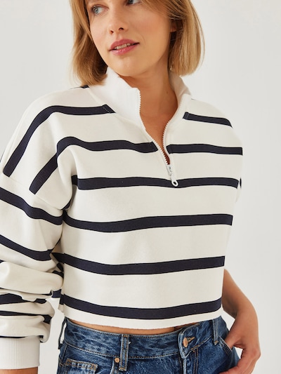 Bianco Lucci Свитшот в Ночной синий / Белый, Обзор товара