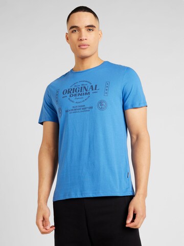 T-Shirt BLEND en bleu : devant