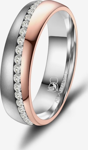 MARRYA Ring 'MARRYA ES-33 Eheringe aus Edelstahl - Silberfarben & Rosé' in Gold: Vorderseite