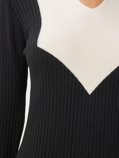 Happiness İstanbul Vestido de malha em preto / branco, Vista do artigo
