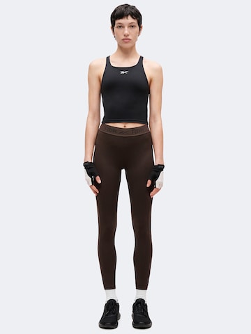 Reebok Skinny Spodnie sportowe w kolorze brązowy