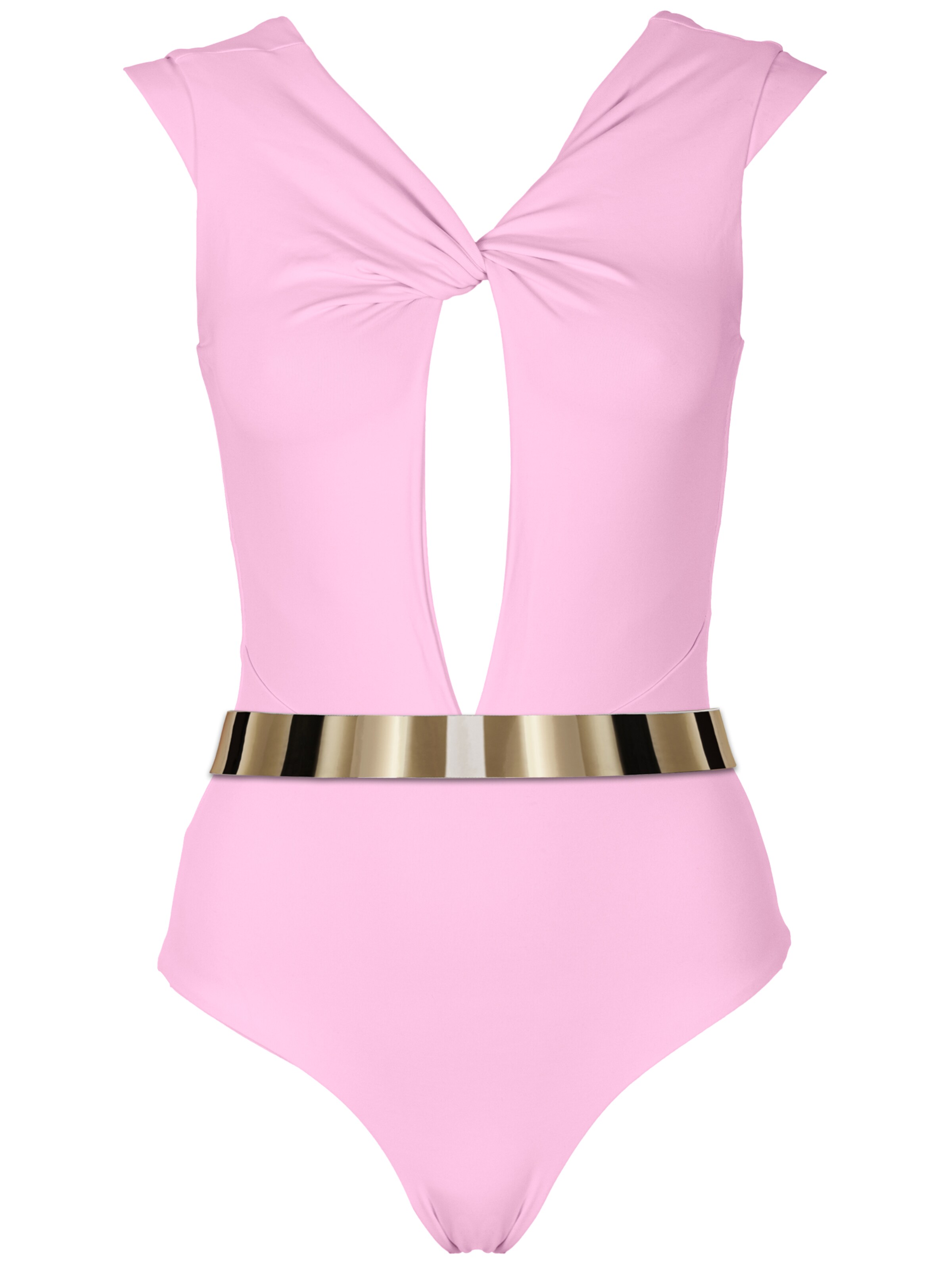 SEA ME SWIM High neck Badeanzug 'COTE D'AZUR Gold Edition'‌‌‌‌‌‌‌ in Pink: Vorderseite