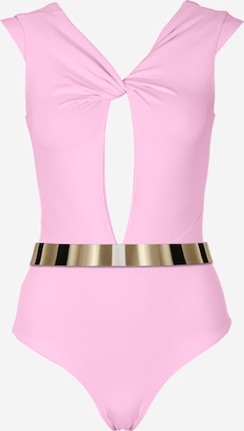 SEA ME SWIM Swimsuit 'COTE D'AZUR Gold Edition' in Pink: front