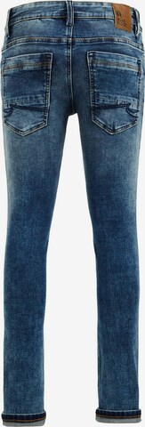 Skinny Jeans de la WE Fashion pe albastru