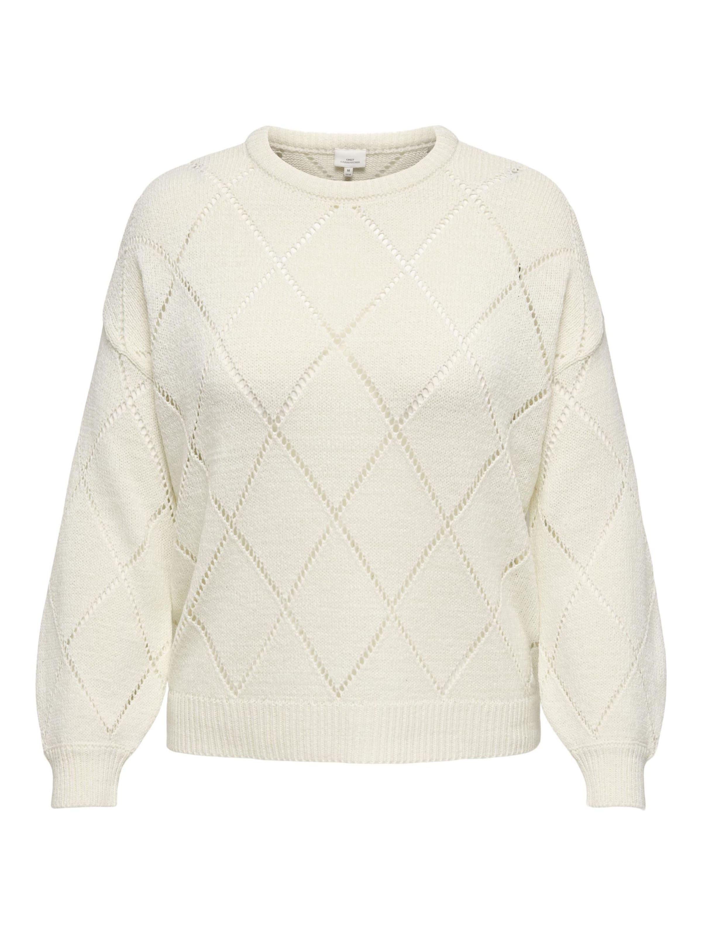 Pullover 'CARGeenas' di ONLY Carmakoma in bianco: frontale