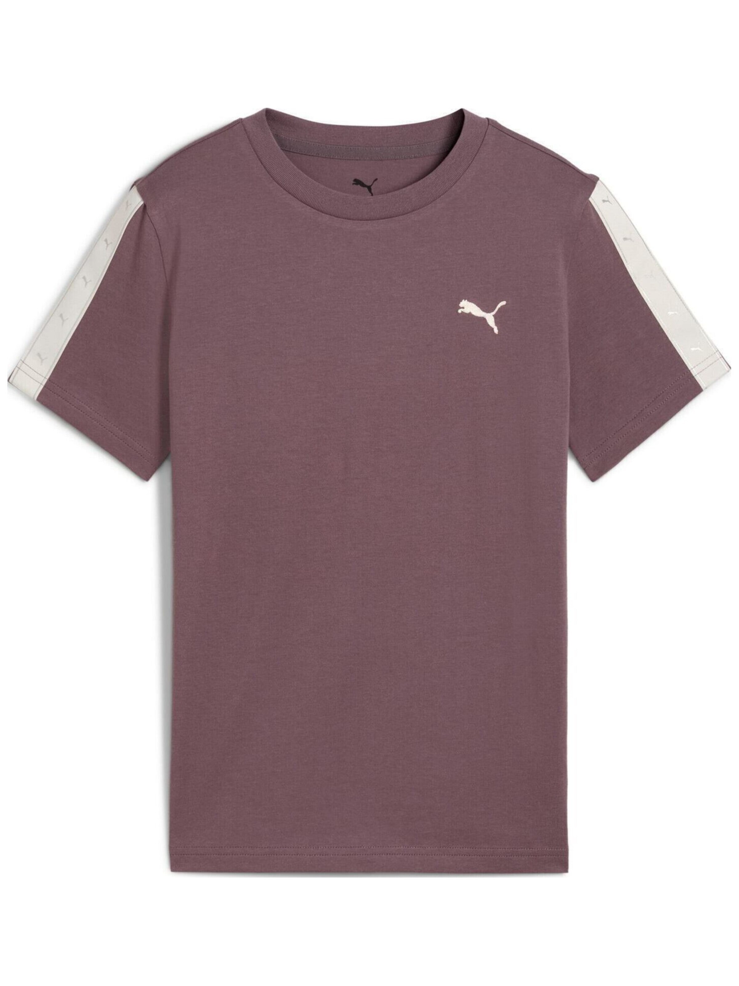 PUMA Shirt 'Puma Ess Tape Tee' in Purple: front