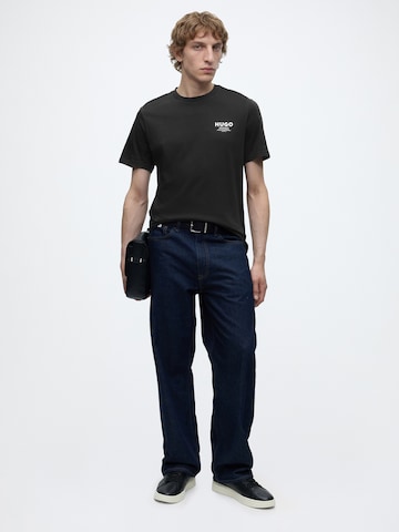 HUGO Shirt 'Nesptee' in Zwart