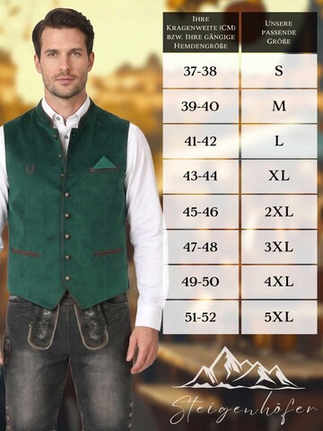 Steigenhöfer Traditional Vest 'Edmund' in Green