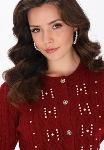faina Knit cardigan in Red
