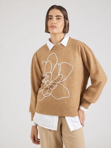 YAS Sweater 'YASJUVA' in Brown: front