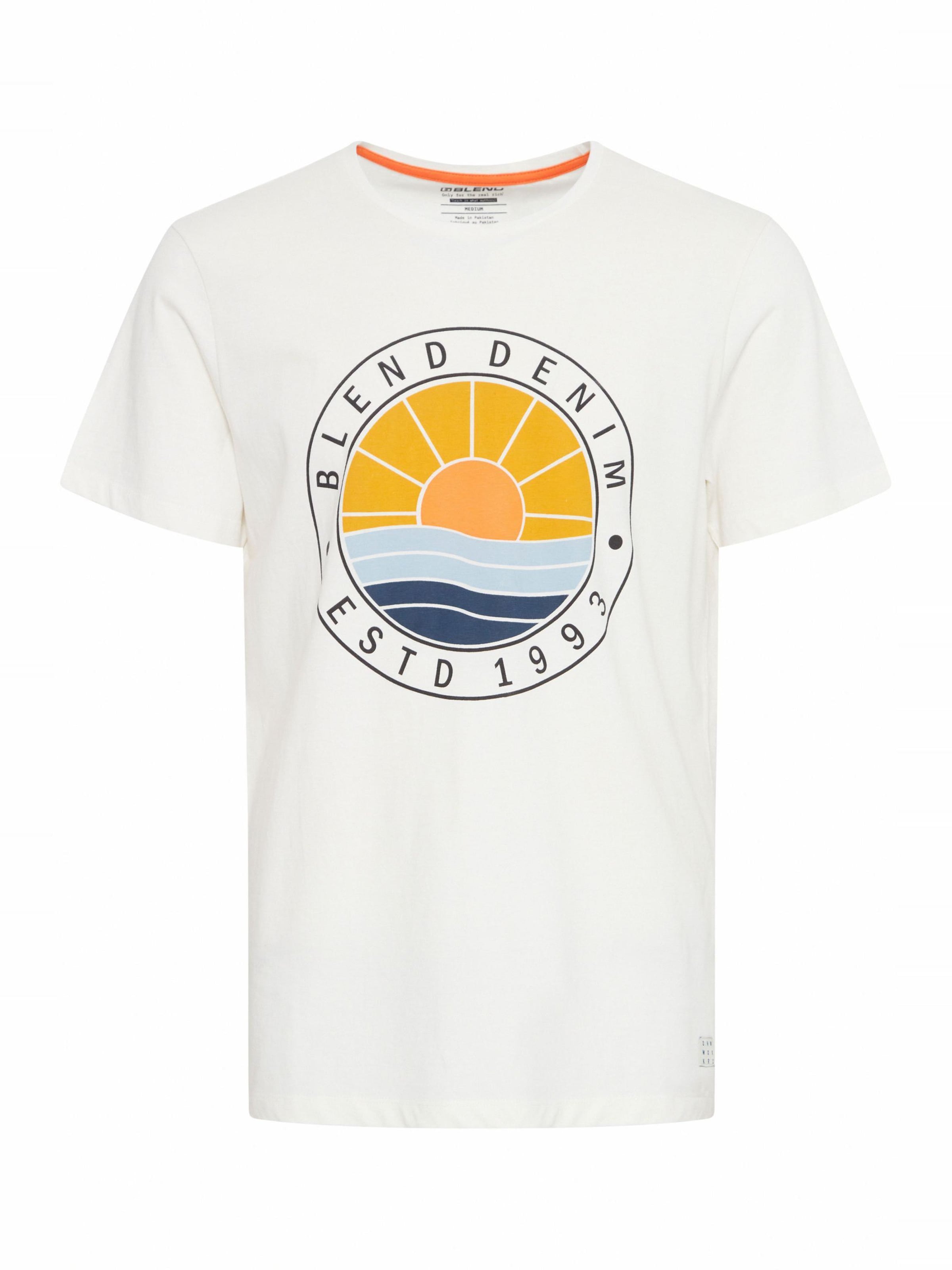 T-Shirt 'Bammer' BLEND en blanc : devant