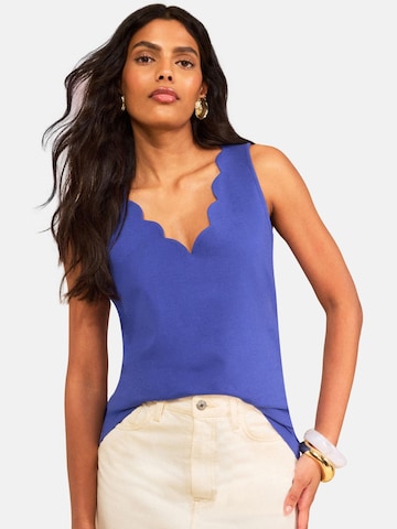 love & roses Top | modra barva: sprednja stran