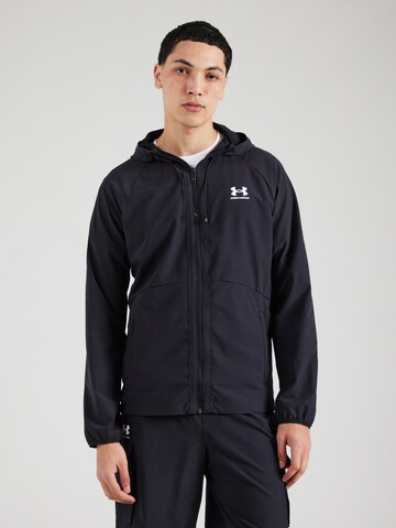 UNDER ARMOUR - Chaqueta deportiva en negro: frente