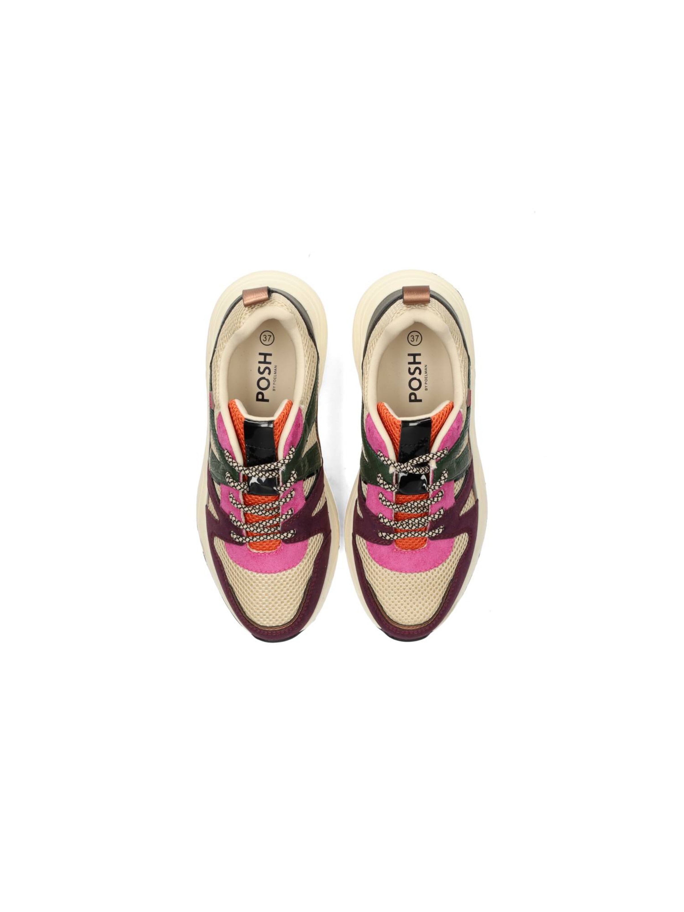 Baskets basses 'CAROCEL' POSH by Poelman en mélange de couleurs