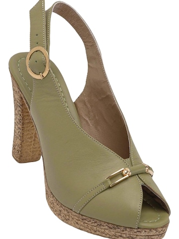 Limoya Slingback Pumps 'Damen-Absätze' in Green: front