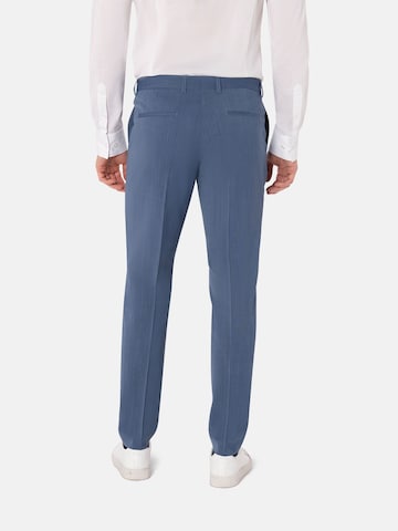 BENVENUTO Slim fit Pleated Pants 'IAGO' in Blue