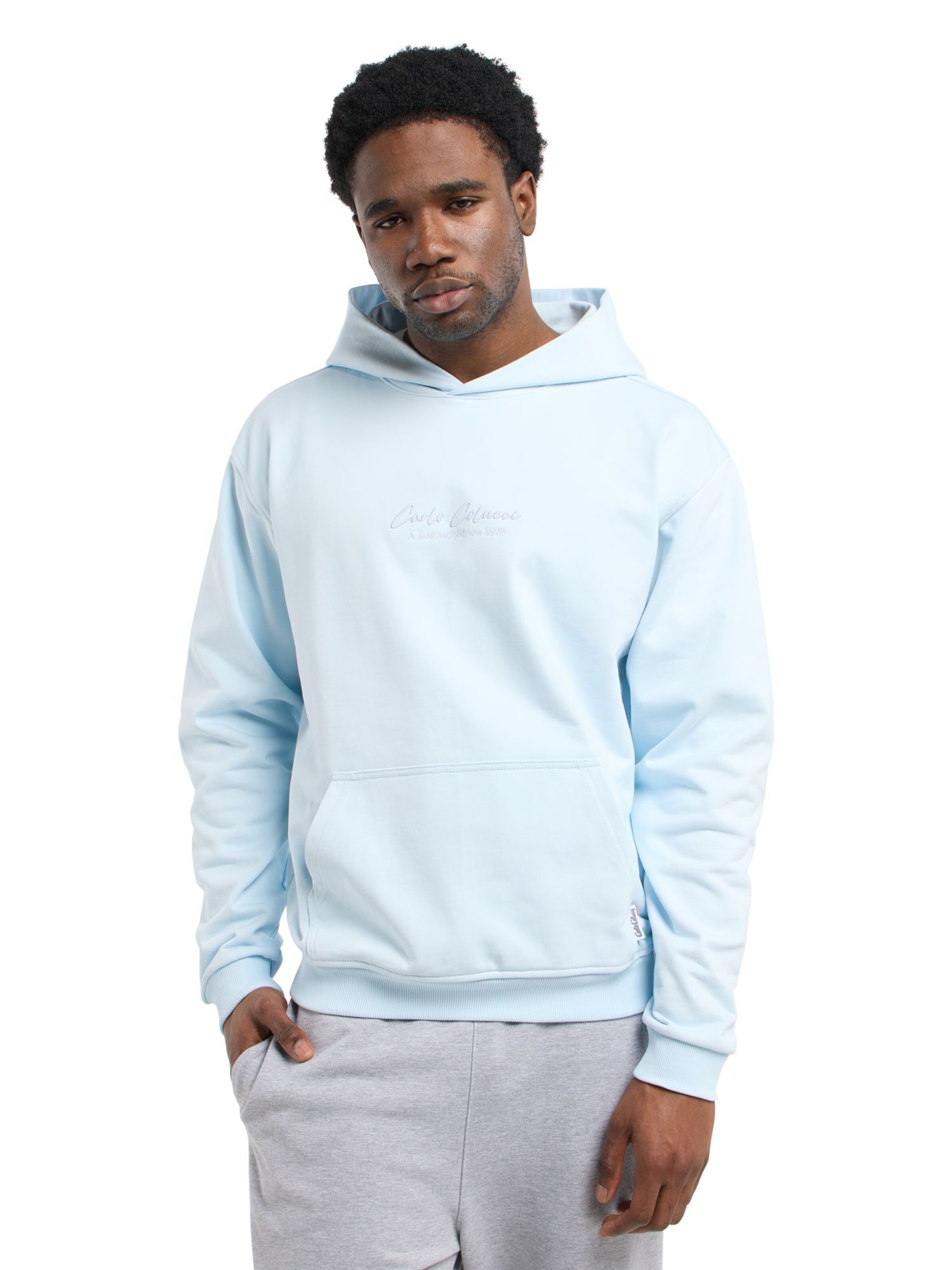 Carlo Colucci Sweatshirt 'Frigo' in Blauw: voorkant