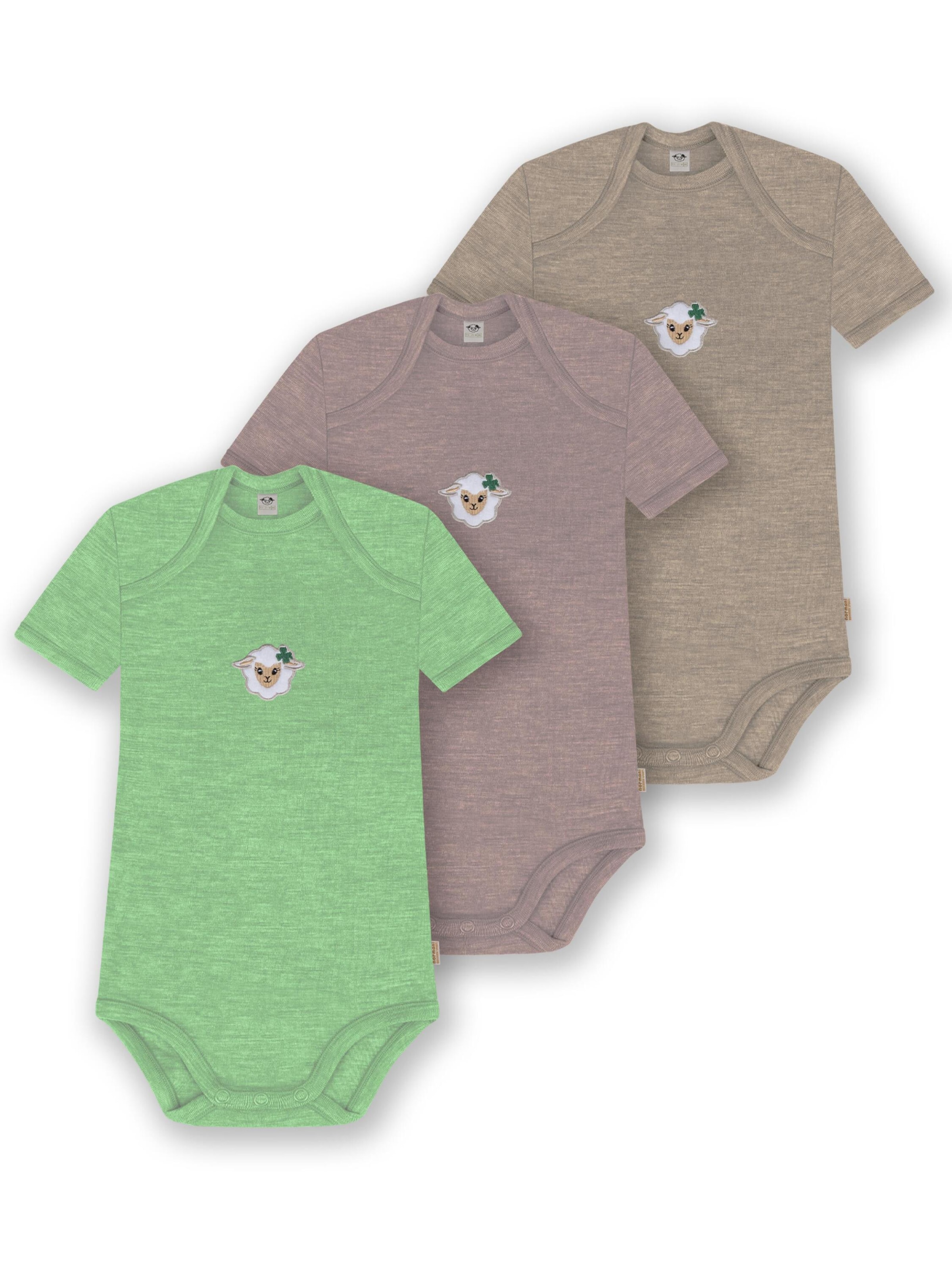 Barboteuse / body 'Tauranga' normani en mélange de couleurs : devant