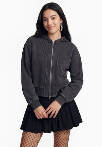 Veste de survêtement myMo ROCKS en gris : devant